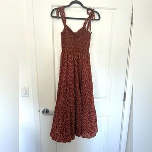 Madewell Lucie Tie-Strap Tiered Midi Dress in Florentine Floral - Size M